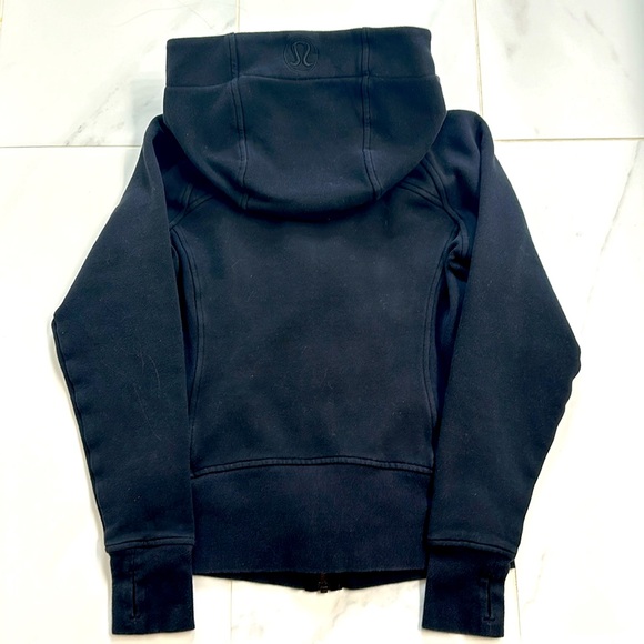 Scuba LuLulemon Full Zip Up Hoodie- Black Size 6 - Picture 3 of 4